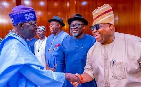 President Bola Tinubu and Ademola Adeleke, governor of Osun state