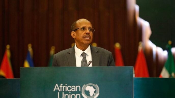 Mahmoud Ali Youssouf, chairperson of the African Union (AU) Commission
