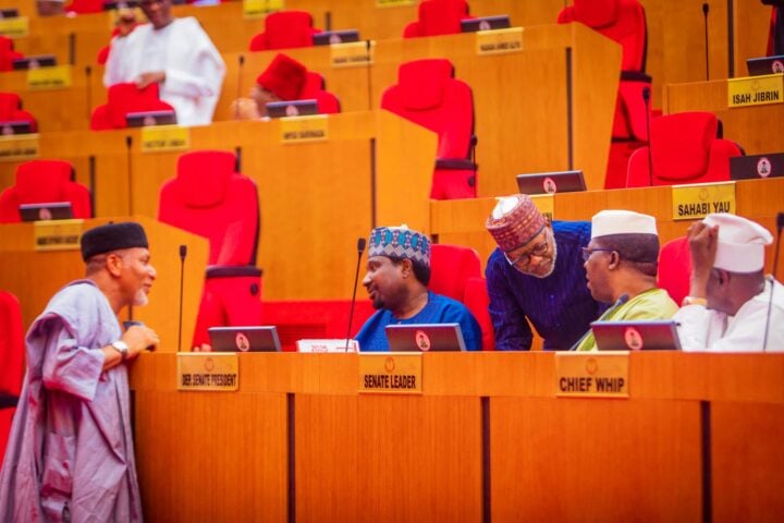 The Senate discussing laws