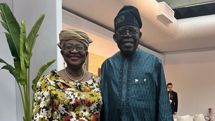President Bola Tinubu and Ngozi Okonjo-Iweala