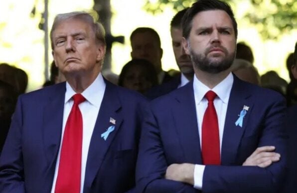 US President Donald Trump with VP JD Vance Yuki Iwamura/AP Photo