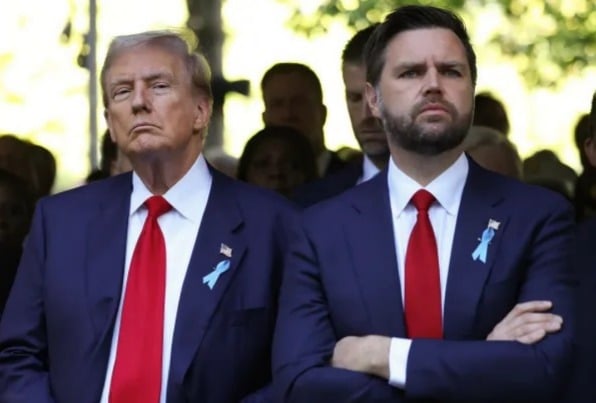 US President Donald Trump with VP JD Vance Yuki Iwamura/AP Photo