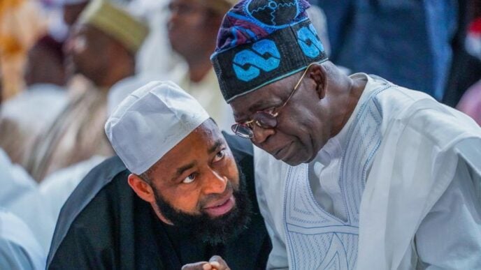 Umar Bago (left) with President Bola Tinubu