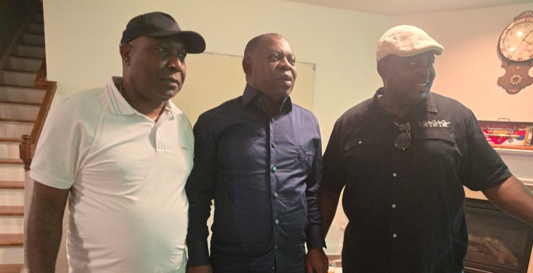 L-R: Collins Odinjor, Delta deputy governor Monday Onyeme, and Kingsley Dike