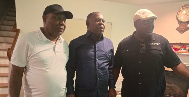 L-R: Collins Odinjor, Delta deputy governor Monday Onyeme, and Kingsley Dike