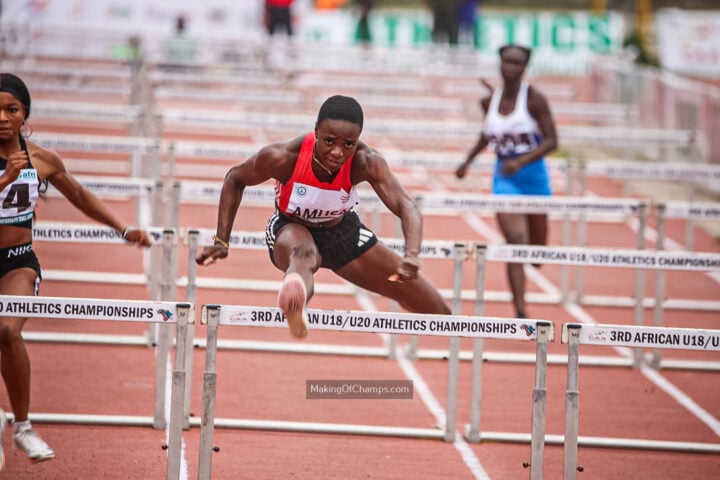 Tobi Amusan leading the pack at the national trial at YABATECH | Photo Credit: Making of Champions