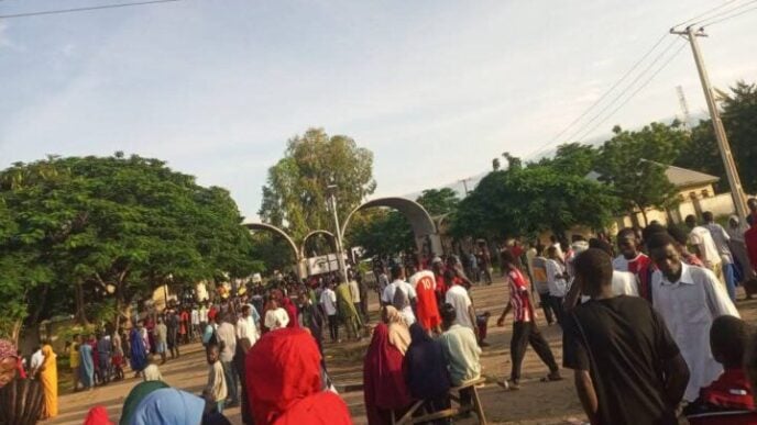 Sceenes from the Bauchi poly protest