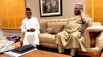 Former Vice-President Atiku Abubakar (R) and Nasir el-Rufai