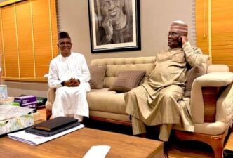 Former Vice-President Atiku Abubakar (R) and Nasir el-Rufai