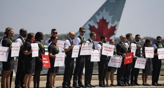 Air Canada halts operations as cabin crew begins strike