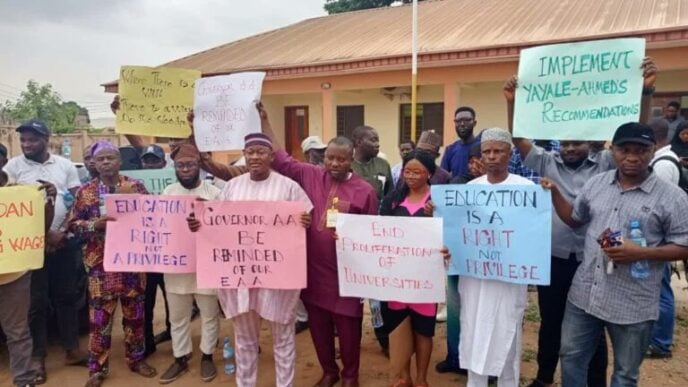 KWASU lecturers protest unpaid allowances, unmet 2009 ASUU-FG agreement