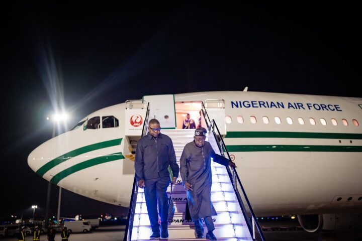 President Tinubu arriving in Brazil