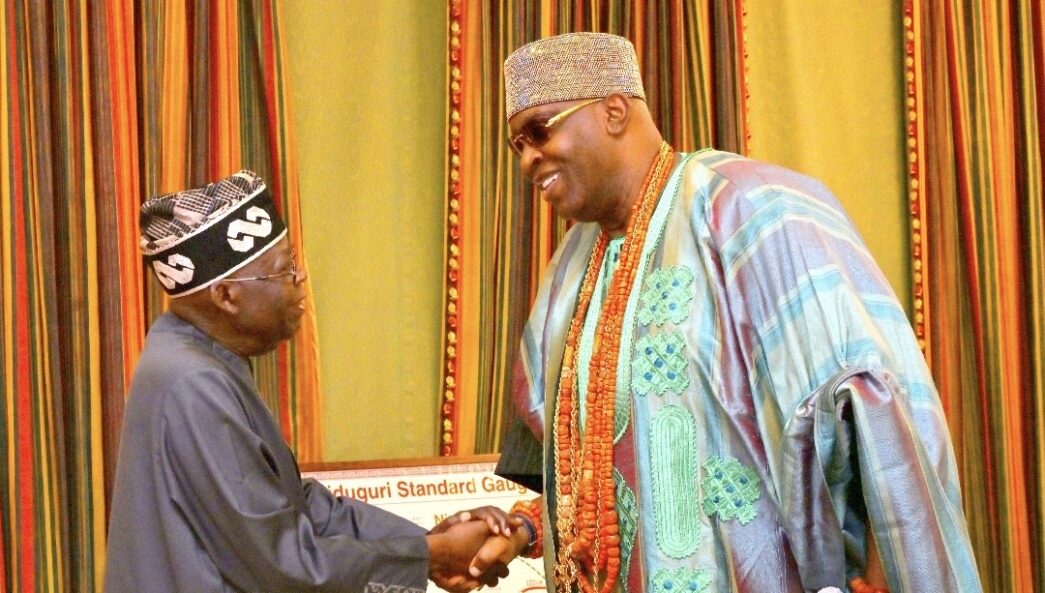 President Bola Tinubu and Ghandi Olaoye, the Soun of Ogbomosoland