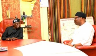 Fubara in a meeting with President Bola Tinubu at Aso Rock
