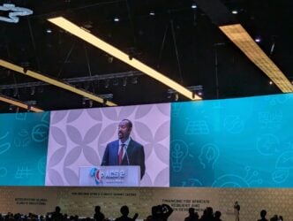 Abiy Ahmed, Ethiopian prime minister, delivering a speech at ACS2