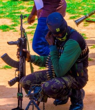 A file photo of an armed bandit