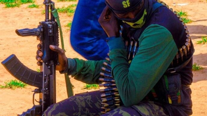 A file photo of an armed bandit
