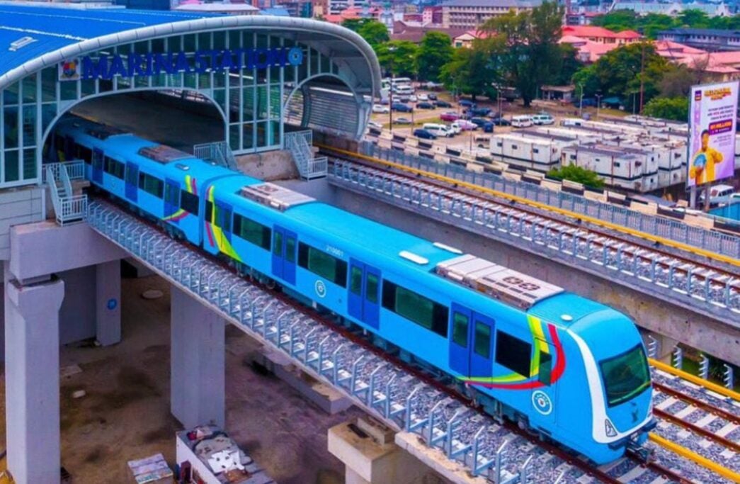 Blue rail line