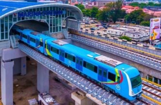 Blue rail line
