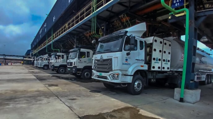 Dangote refinery's CNG trucks begin petrol loading ahead of nationwide distribution