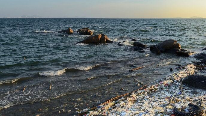 A file photo of offshore waste