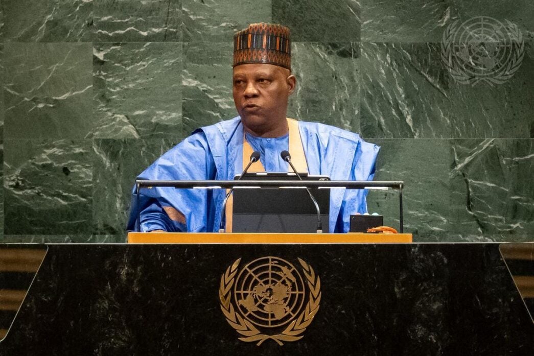 Kashim Shettima, Vice-President of Nigeria, addresses the general debate of the General Assembly’s 80th session | UN Photo/Laura Jarriel