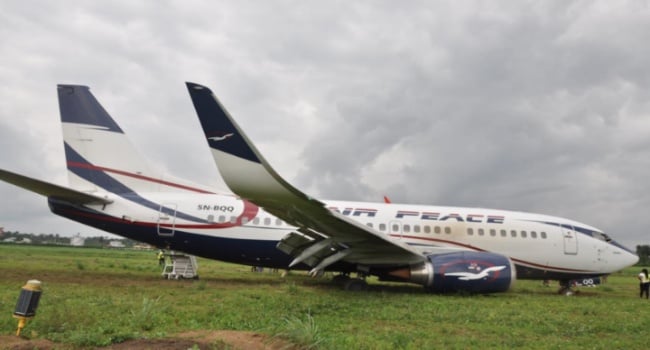 NSIB: Air Peace pilots, crew member tested positive for alcohol, drug after P'Harcourt runway incident