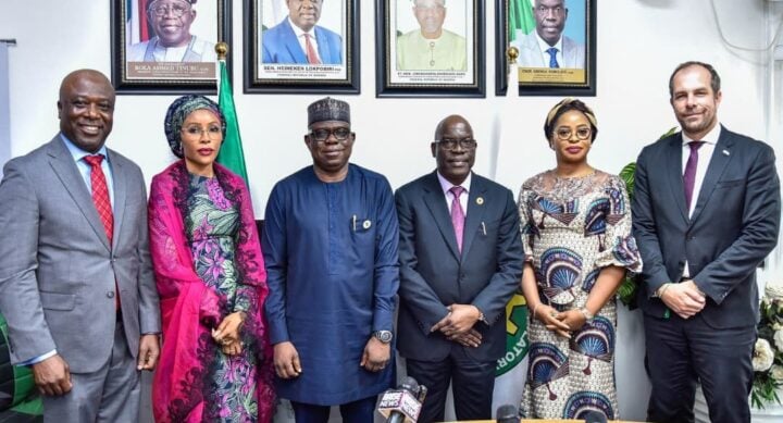 L-R: Chukwuemeke Anagbogu, managing director, South Atlantic Petroleum; Adesua Dozie, general counsel and company secretary at NNPC; Bayo Ojulari, NNPC