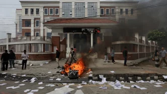 House of former Nepal PM burnt by protesters | Photo: India Today