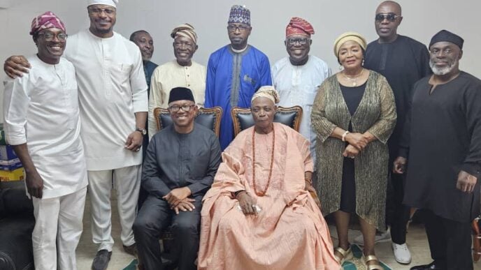 Peter Obi visits Ladoja
