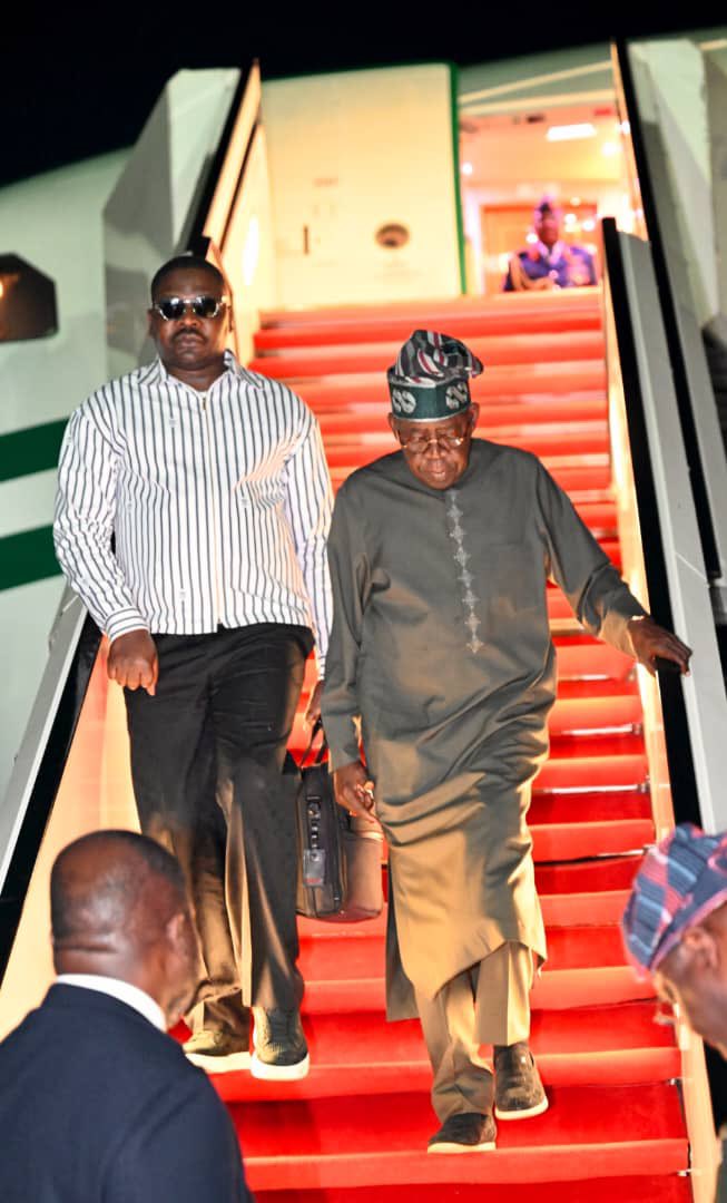 Tinubu returns from vacation