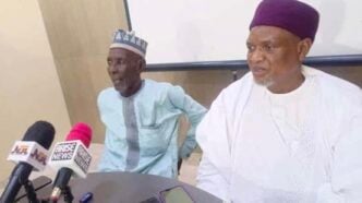Ahmed Isa Bello, father-in-law of Maryam Sanda (L)