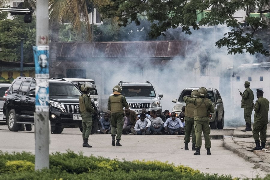 Police in Tanzania’s main city, Dar es Salaam, have fired tear gas to disperse opposition supporters protesting against the country’s general election