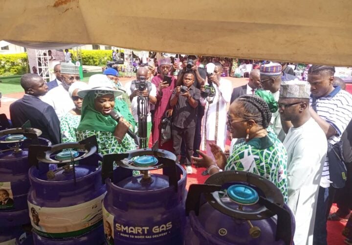 Mariya Mahmoud, FCT minister of state (L), during the unveiling of the health initiatives