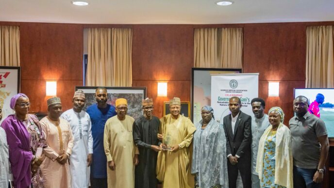 Leadership of the Nigerian Medical Association (NMA), Kaduna state branch, on a courtesy visit to Uba Sani at the Sir