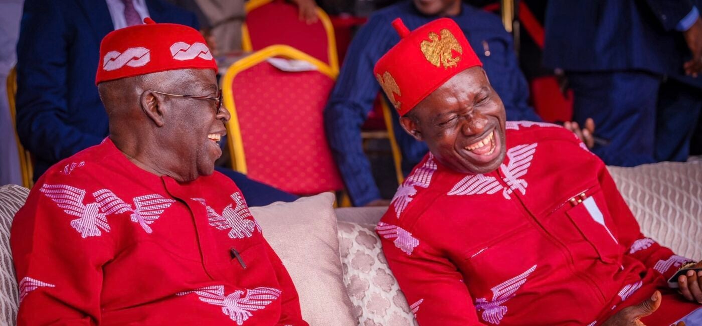 President Bola Tinubu and Chukwuma Soludo, governor of Anambra, during his visit to the state in May