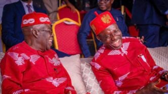 President Bola Tinubu and Chukwuma Soludo, governor of Anambra, during his visit to the state in May