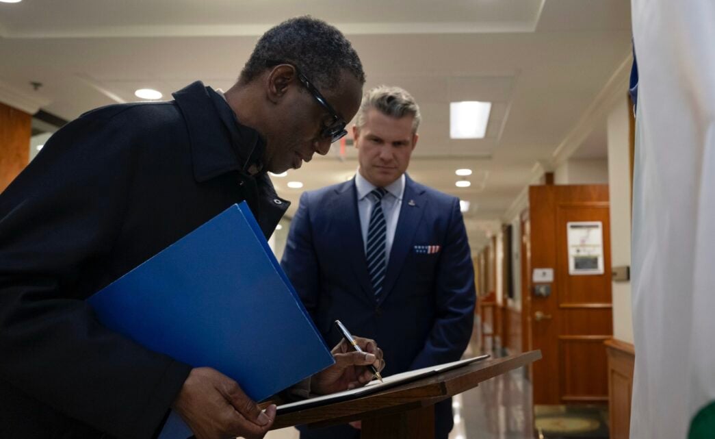 Nuhu Ribadu, the national security adviser (NSA), Pete Hegseth, US secretary of war