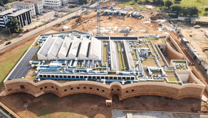 An aerial view of the MOWAA museum