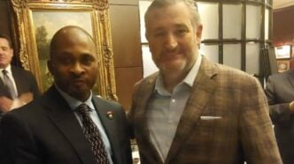 L-R: Ogechukwu Nkere and Ted Cruz | Photo: Simon Ekpa