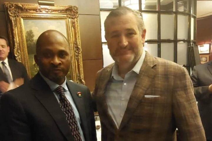 L-R: Ogechukwu Nkere and Ted Cruz | Photo: Simon Ekpa