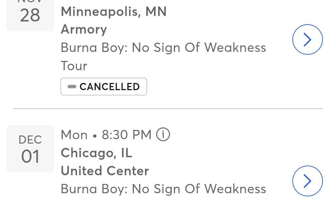 Burna Boy cancels two US tour stops -- including tonight's performance