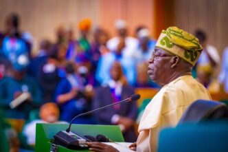 President Bola Tinubu at the national assembly