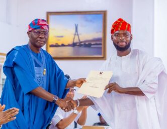 Sanwo-Olu swears in Obasa's son