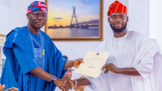 Sanwo-Olu swears in Obasa's son